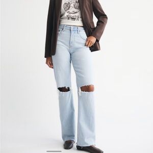 Abercrombie & Fitch curve love High Rise 90s relaxed denim